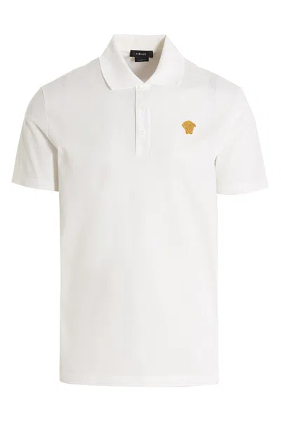 Shop Versace Men 'medusa' Polo Shirt In White