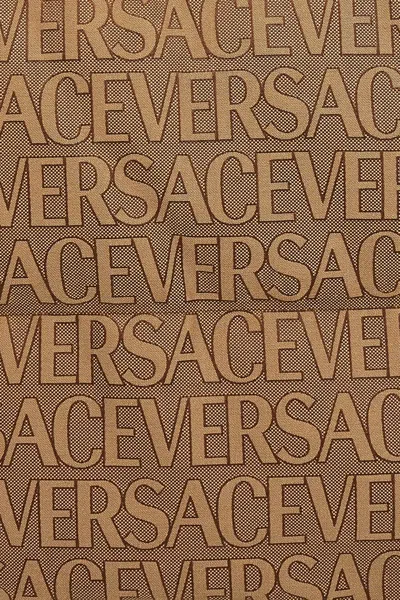 Shop Versace Men ' Allover' Capsule La Vacanza Down Jacket In Brown