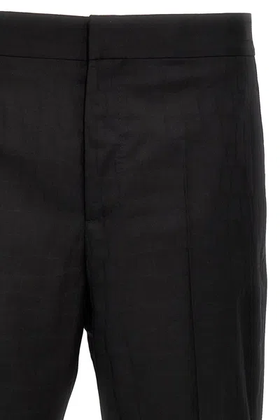 Shop Versace Men Croc Jacquard Trousers In Black
