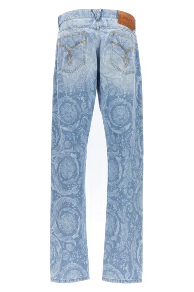 Shop Versace Men Jeans ' Allover' In Blue