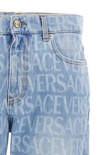 Shop Versace Men Jeans ' Allover' In Blue