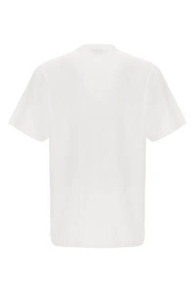 Shop Versace Men Logo Embroidery T-shirt In White