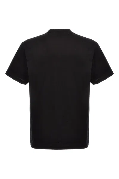 Shop Versace Men Logo Embroidery T-shirt In Black