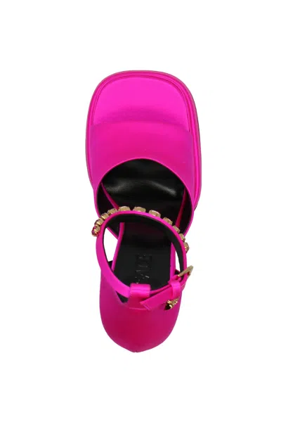 Shop Versace Women 'medusa Aevitas' Sandals In Pink