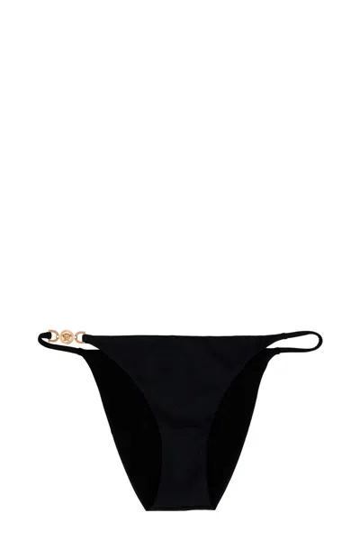Shop Versace Women 'medusa' Bikini Bottom In Black
