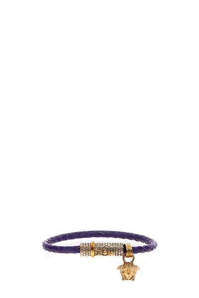Shop Versace Women 'medusa' Bracelet In Purple