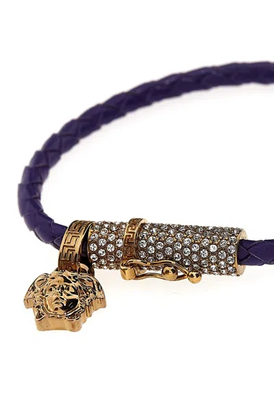 Shop Versace Women 'medusa' Bracelet In Purple