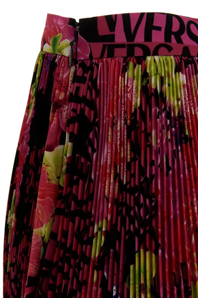 Shop Versace Women 'orchid ' Skirt In Multicolor