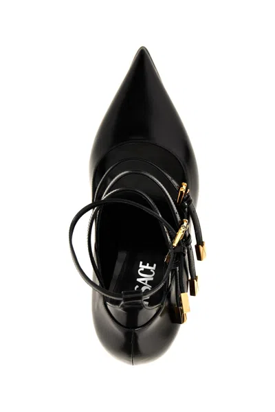 Shop Versace Women 'storm Storm' Pumps In Black