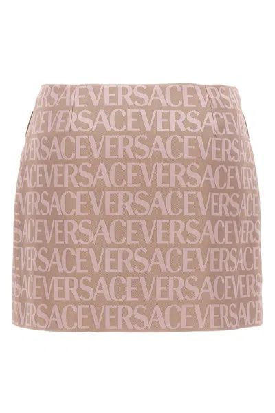 Shop Versace Women ' Allover' Capsule La Vacanza Skirt In Pink