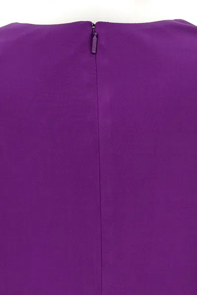 Shop Versace Women Cut Out Jersey Dress In Purple