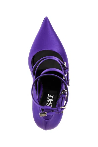 Shop Versace Women Tempest Pumps In Purple