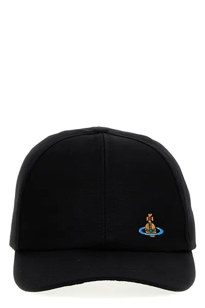 Shop Vivienne Westwood Women Logo Embroidery Baseball Cap In Black