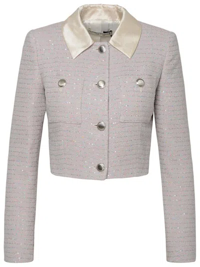 Shop Alessandra Rich Pink Cotton Blend Jacket