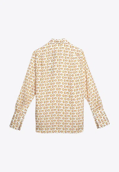 Burberry Silk Shirt In White