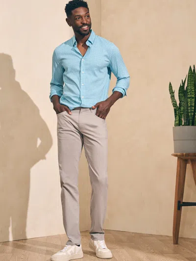 Faherty Movement 5-pocket Pants In Fossil In Fossil