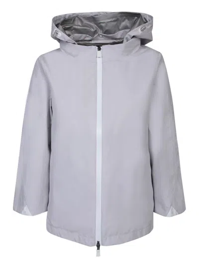 Herno Technical Hooded Jacket In Beige