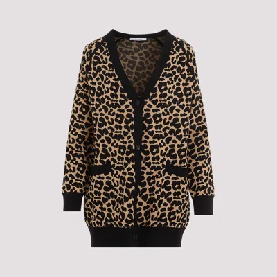 Shop Max Mara Animalier Tenore Leopard Viscose Cardigan In Brown
