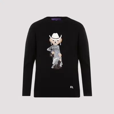 Shop Ralph Lauren Black Western Bear Cashmere Sweater