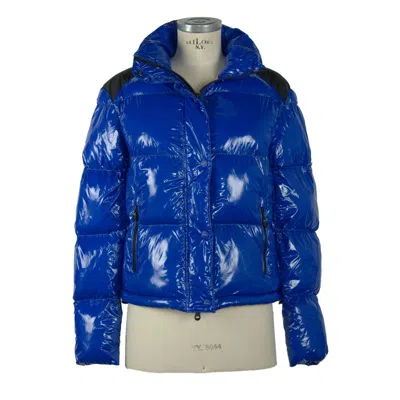 Shop Refrigiwear Chic Blue Down Jacket With Eco-friendly Flair