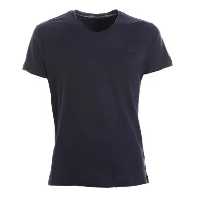 Shop Yes Zee Chic V-neck Tee With Pocket In Blue