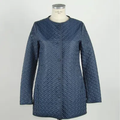 Shop Emilio Romanelli Elegant Blue Polyester Jacket