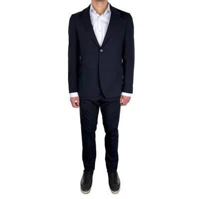 Shop Aquascutum Elegant Navy Blue Two-piece Suit