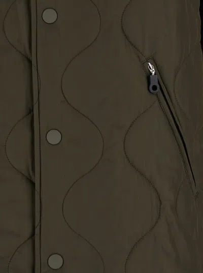 Apc Quilted Florent Jacket With Front Buttoning In Green