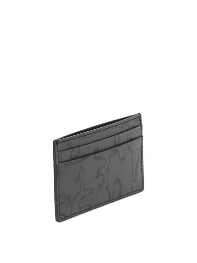 Shop Alexander Mcqueen 'graffiti' Card Holder In Black