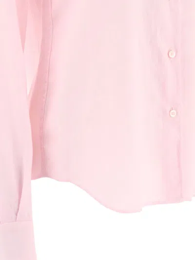 Shop Aspesi Linen Shirt In Pink