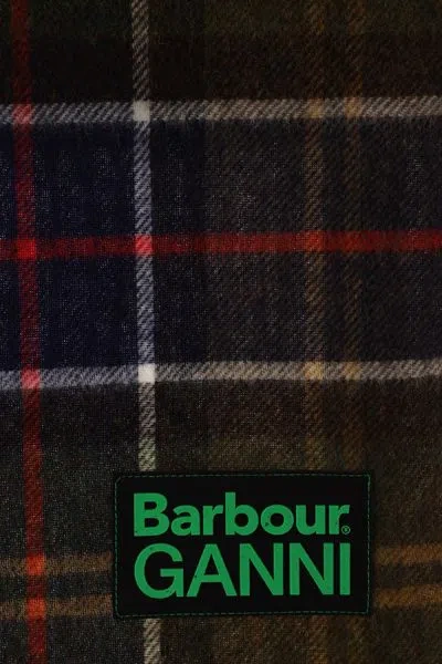 Shop Barbour X Ganni Scarfs In Green