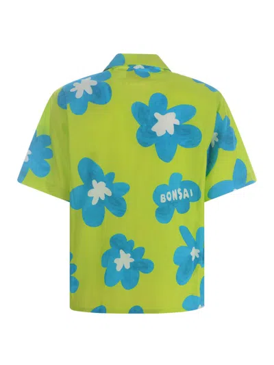 Bonsai Cotton Short Sleeve Shirt In Green