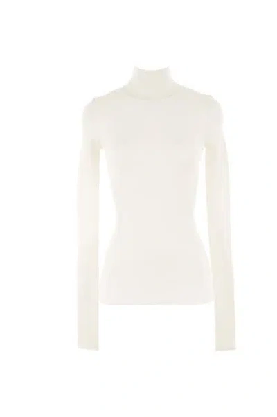 Shop Bottega Veneta Wool Turtleneck Sweater In Chalck