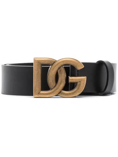 DOLCE & GABBANA DOLCE & GABBANA LOGO BUCKLE BELT 