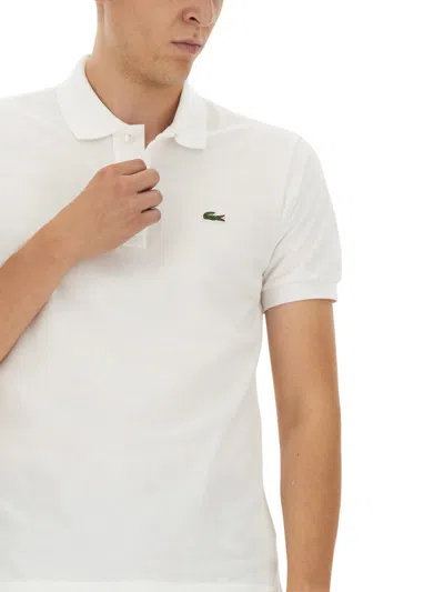 Shop Lacoste Polo With Logo In White