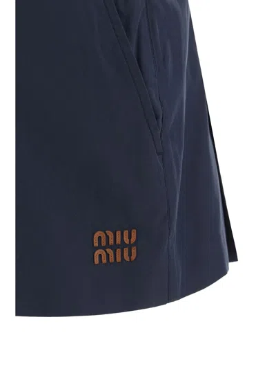 Shop Miu Miu Skirts In Blue