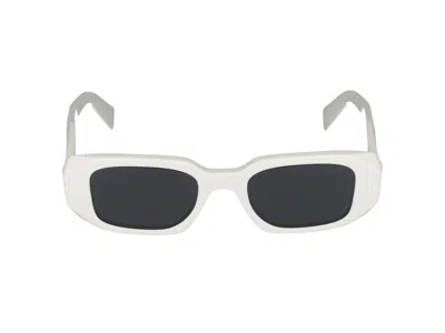 Prada Dark Grey Rectangular Ladies Sunglasses Pr 17ws 1425s0 49 In White Talc
