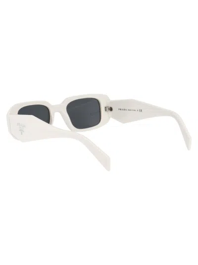 Prada Dark Grey Rectangular Ladies Sunglasses Pr 17ws 1425s0 49 In White Talc