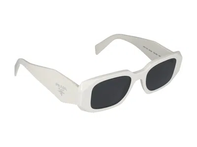 Prada Dark Grey Rectangular Ladies Sunglasses Pr 17ws 1425s0 49 In White Talc