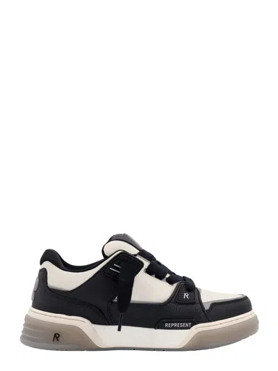 Represent Leather Low-top Sneakers In Black