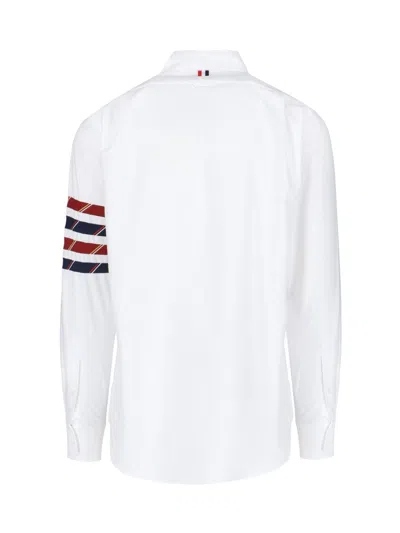 Shop Thom Browne '4-bar' White Cotton Shirt