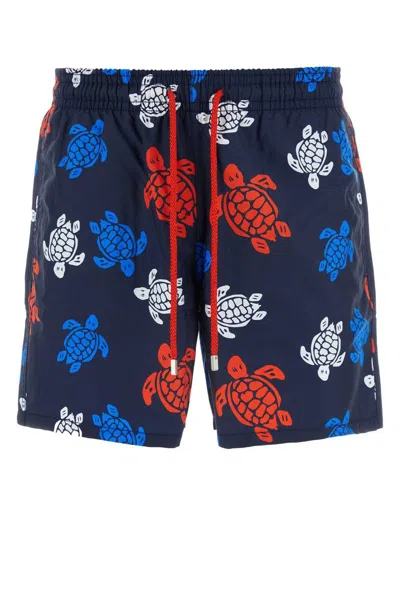 Shop Vilebrequin Tortues Multicolores Swimming Shorts In Marine Blue