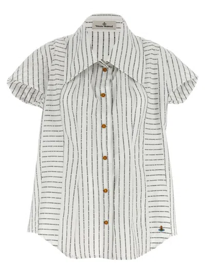 Vivienne Westwood Blackwhite Twisted Bagatelle Shirt In White/black