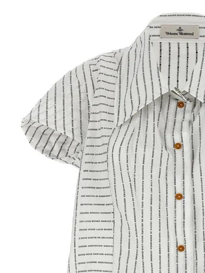 Vivienne Westwood Blackwhite Twisted Bagatelle Shirt In White/black