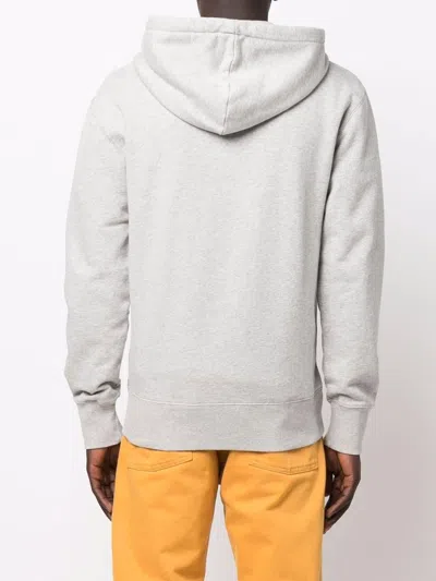 Shop Maison Kitsuné Maison Kitsune Men Chillax Fox Patch Zipped Hoodie In H150 Grey Mel