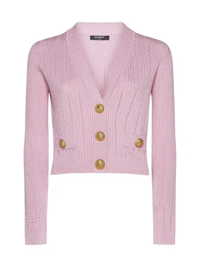 Shop Balmain Sweaters In Pink