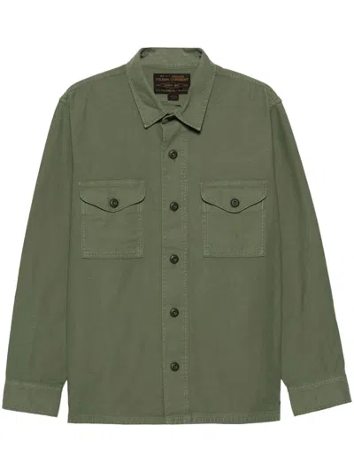 Shop Filson Reverse Sateen Jac-shirt Clothing In 391 Washed Fatigue Green