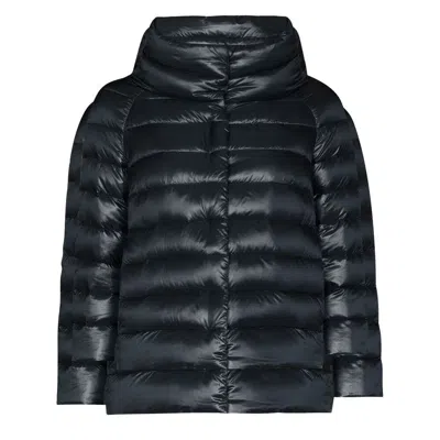 Herno Sofia Nylon Cape In Black