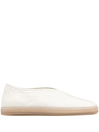 Shop Lemaire Piped Sneakers Shoes In White