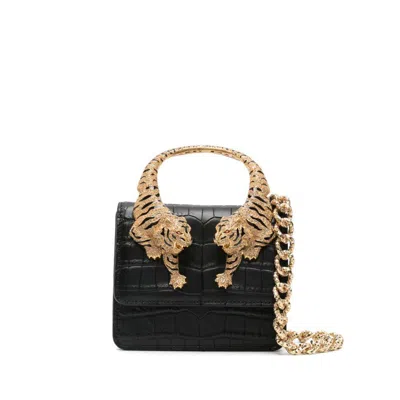 Shop Roberto Cavalli Bags In Black/gold